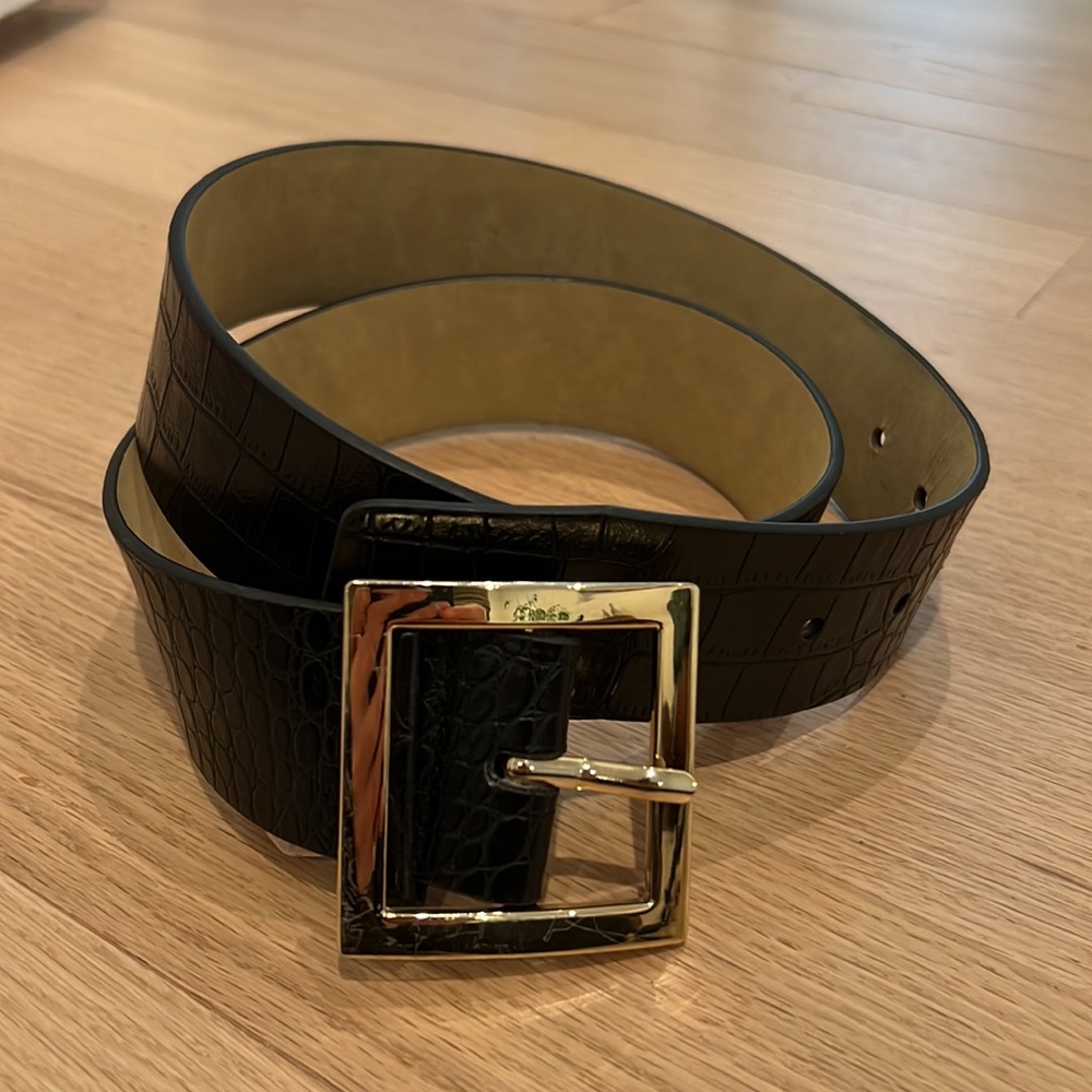 N/A brand, vintage square clasp waist belt.